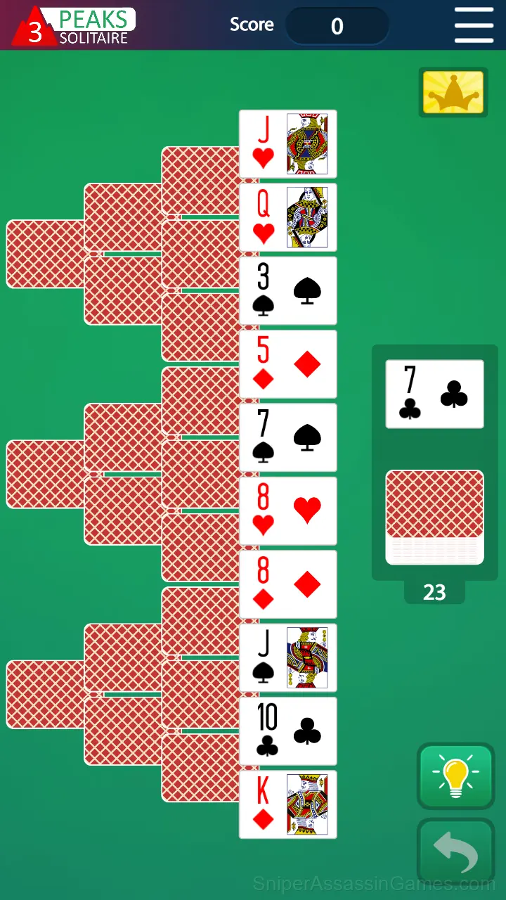 3 Peaks Solitaire gameplay screenshot 3