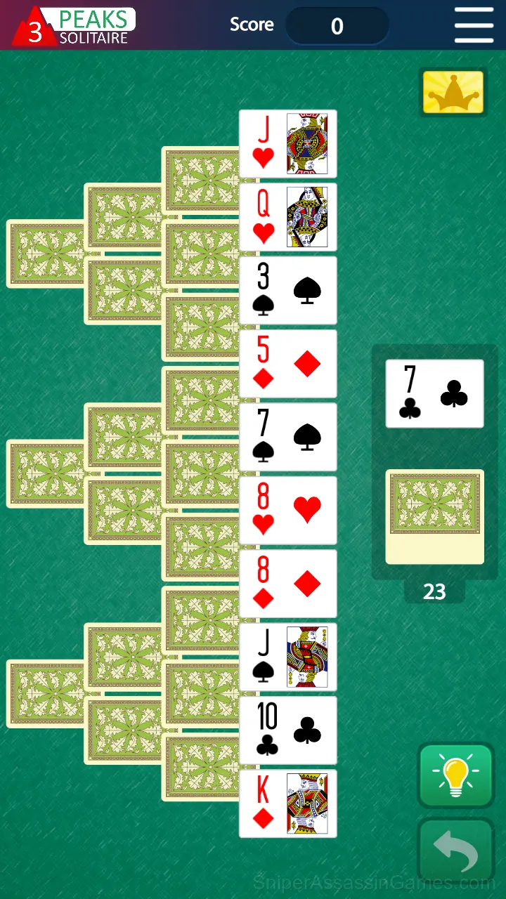 3 Peaks Solitaire gameplay screenshot 4