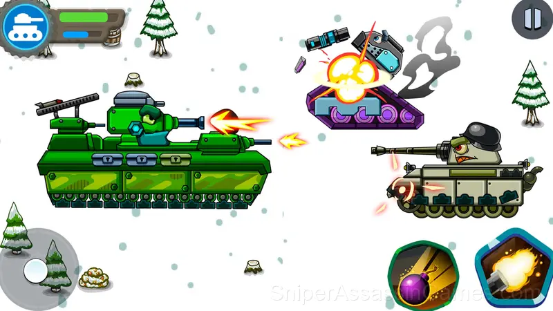 Tank Battle 2D gameplay screenshot 3