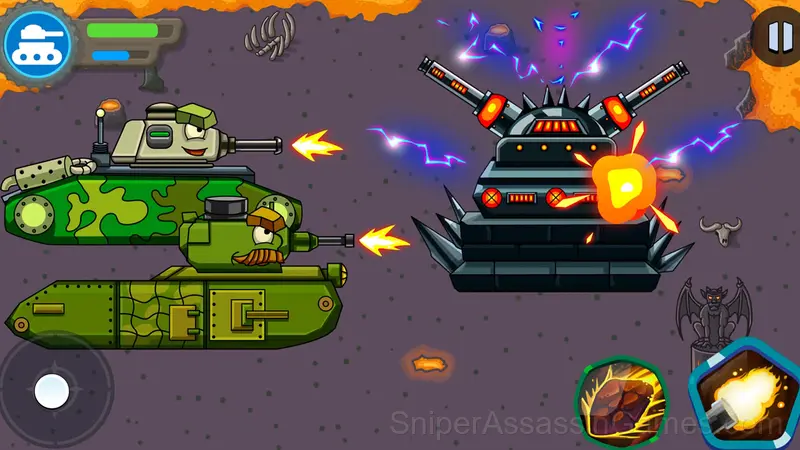 Tank Battle 2D gameplay screenshot 4