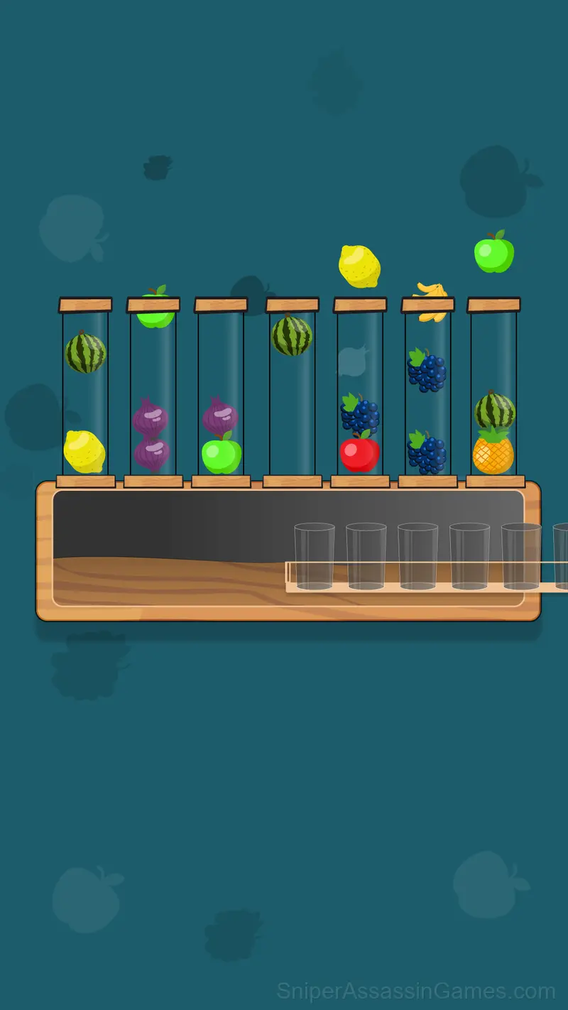 Sort Fruits: balloons gameplay screenshot 1