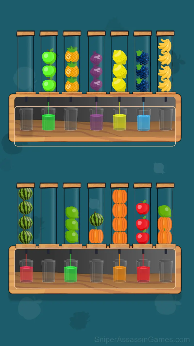 Sort Fruits: balloons gameplay screenshot 2