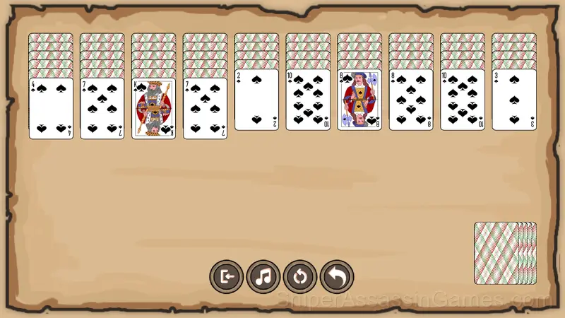 Solitaire Spider. Classic gameplay screenshot 1