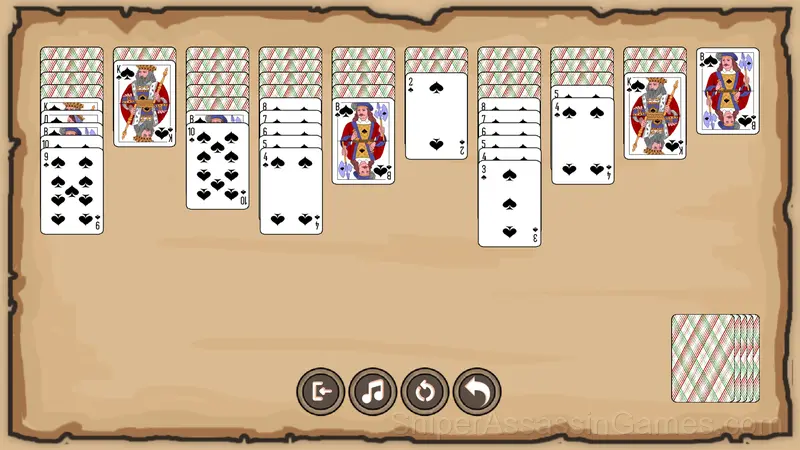 Solitaire Spider. Classic gameplay screenshot 2