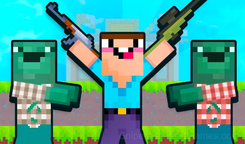 Play Noob vs Zombie Apocalypse: shooting pro