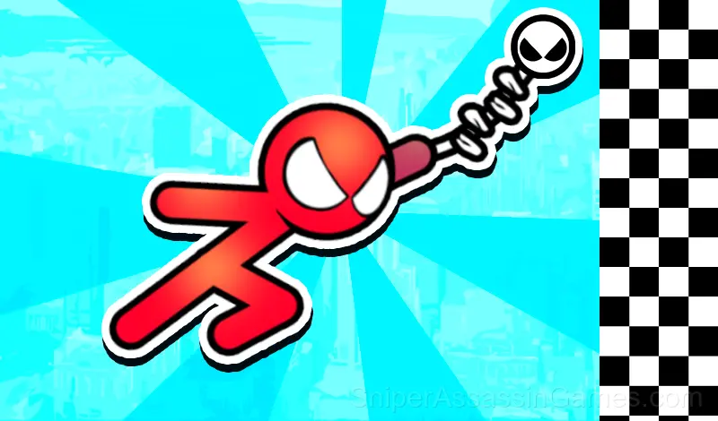 Play Stickman Spider Superhero with hook