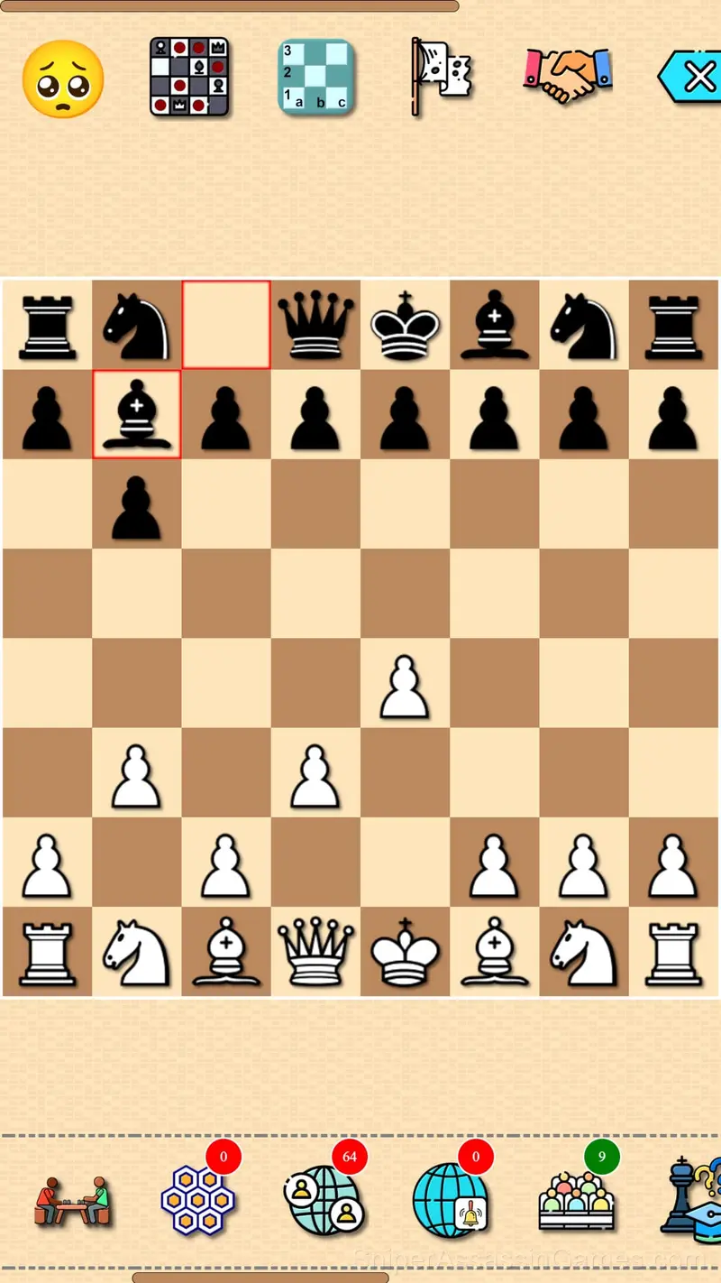 Classic chess gameplay screenshot 1