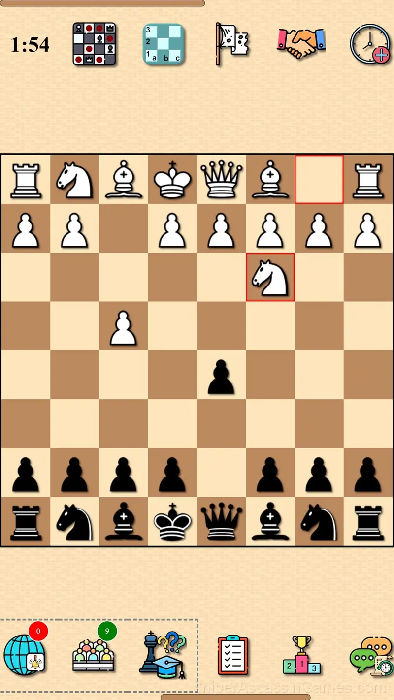 Classic chess gameplay screenshot 5