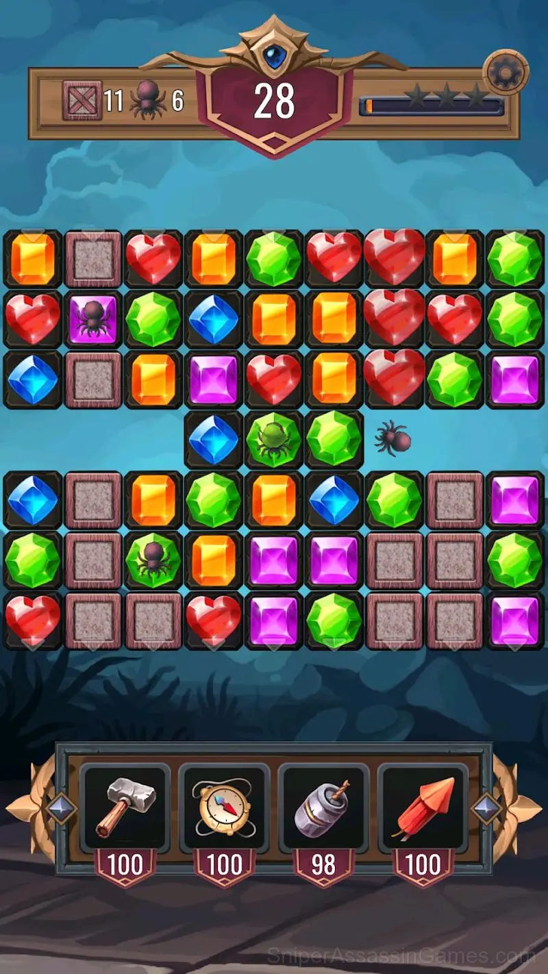 Diamond Dungeon - Match 3 gameplay screenshot 3