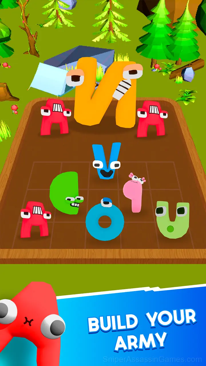 Alphabet Merge and Fight gameplay screenshot 2