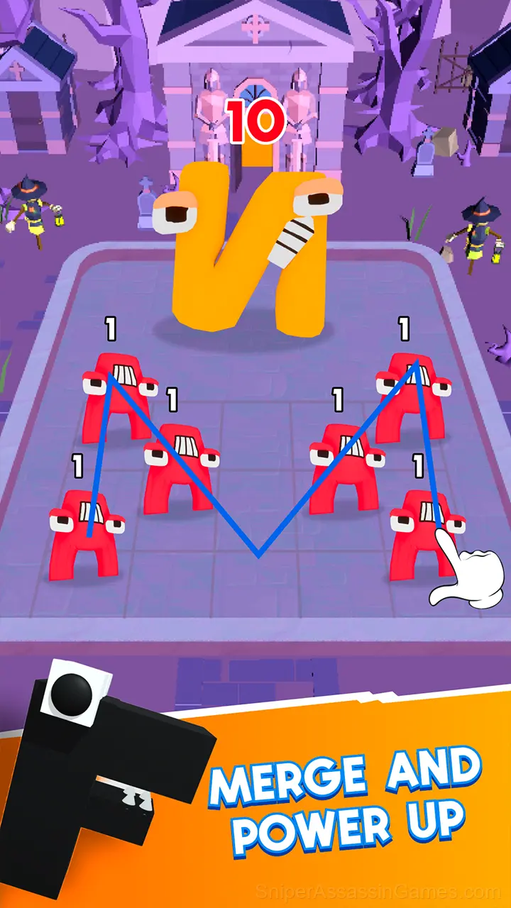 Alphabet Merge and Fight gameplay screenshot 3