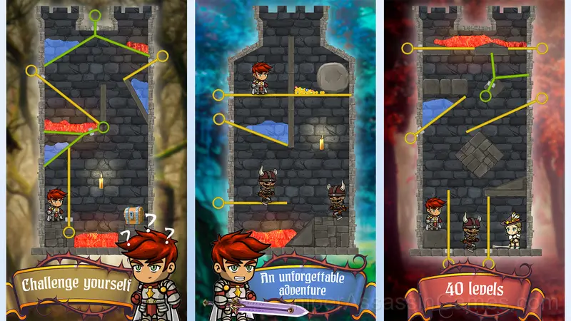 Hero Rescue: Pull the Pin Puzzle gameplay screenshot 2