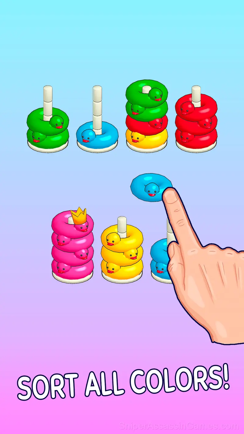 Duck Sort Puzzle gameplay screenshot 1