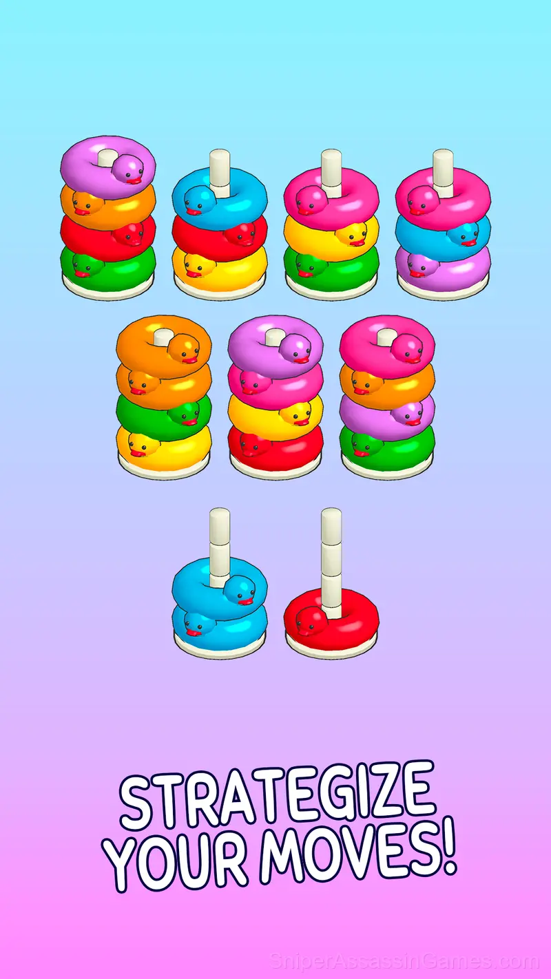 Duck Sort Puzzle gameplay screenshot 2