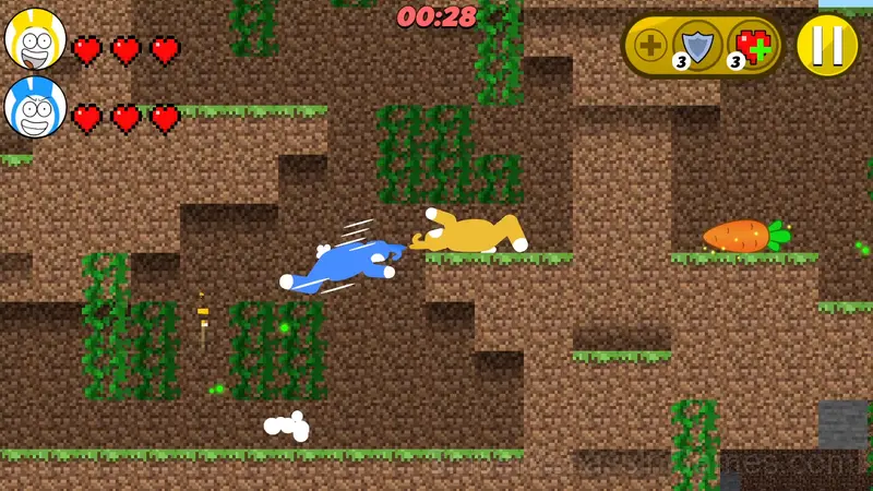 Crazy Super Bunnies 2 gameplay screenshot 1