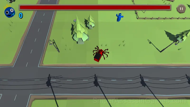 Choo Choo Charles and Rainbow Friends gameplay screenshot 1