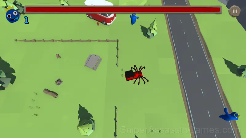 Choo Choo Charles and Rainbow Friends gameplay screenshot 2