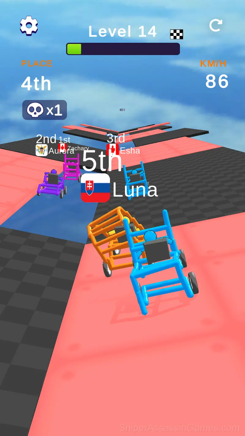 Draw Crash Race: Stunt Race gameplay screenshot 2