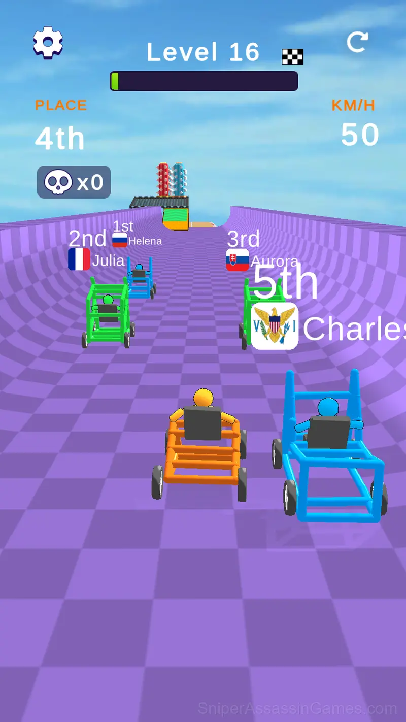 Draw Crash Race: Stunt Race gameplay screenshot 4