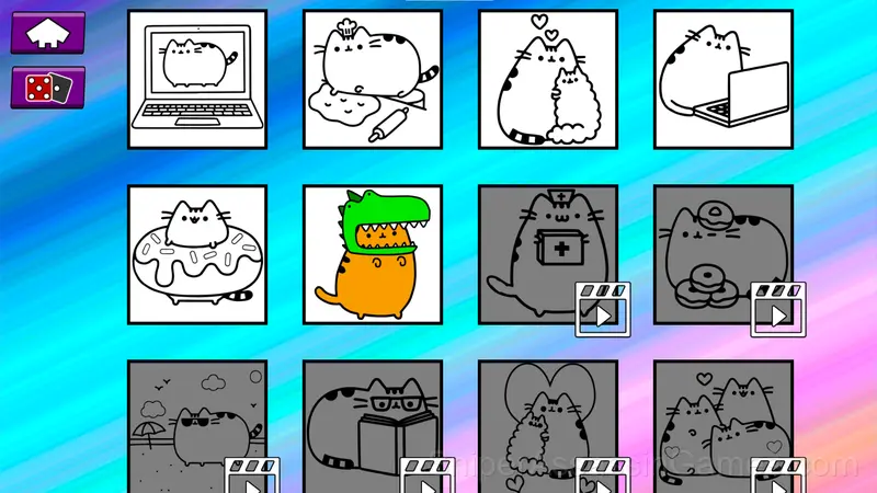 Coloring Pusheen the Cat gameplay screenshot 1