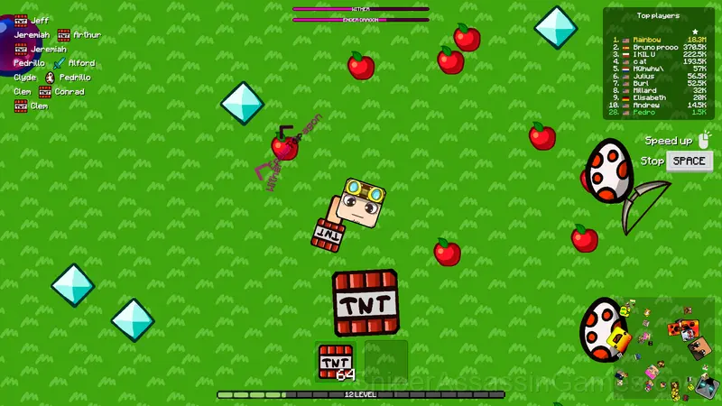 Crazy Steve.io gameplay screenshot 1