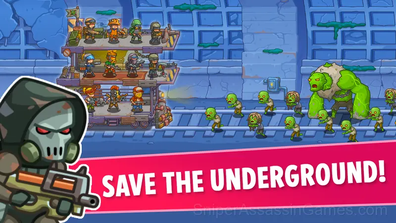 Tower Train: Zombie Defense 2D gameplay screenshot 1