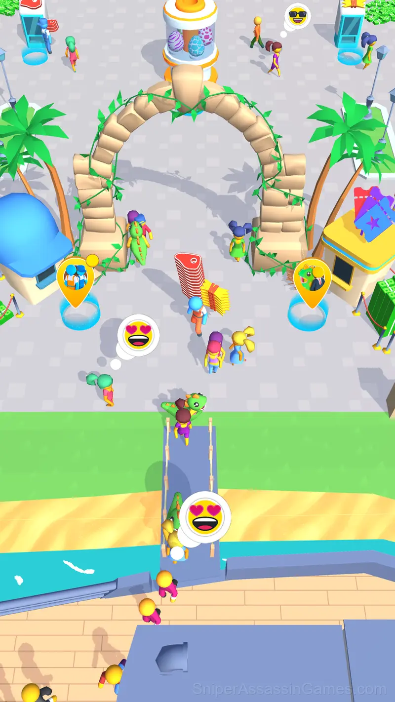 Jurassic Park: Dino Island and Farm Idle Tycoon 3D gameplay screenshot 1