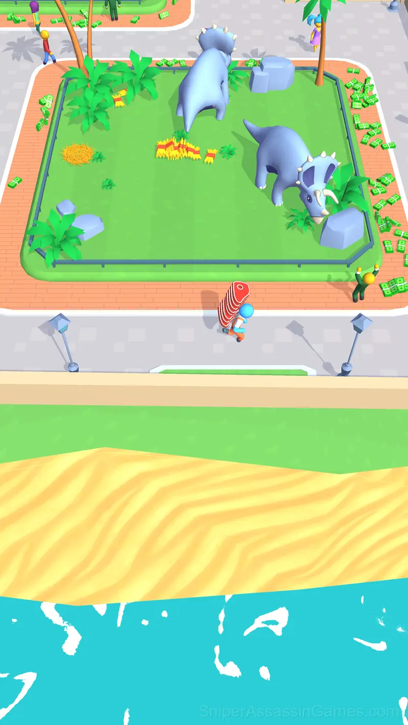 Jurassic Park: Dino Island and Farm Idle Tycoon 3D gameplay screenshot 2