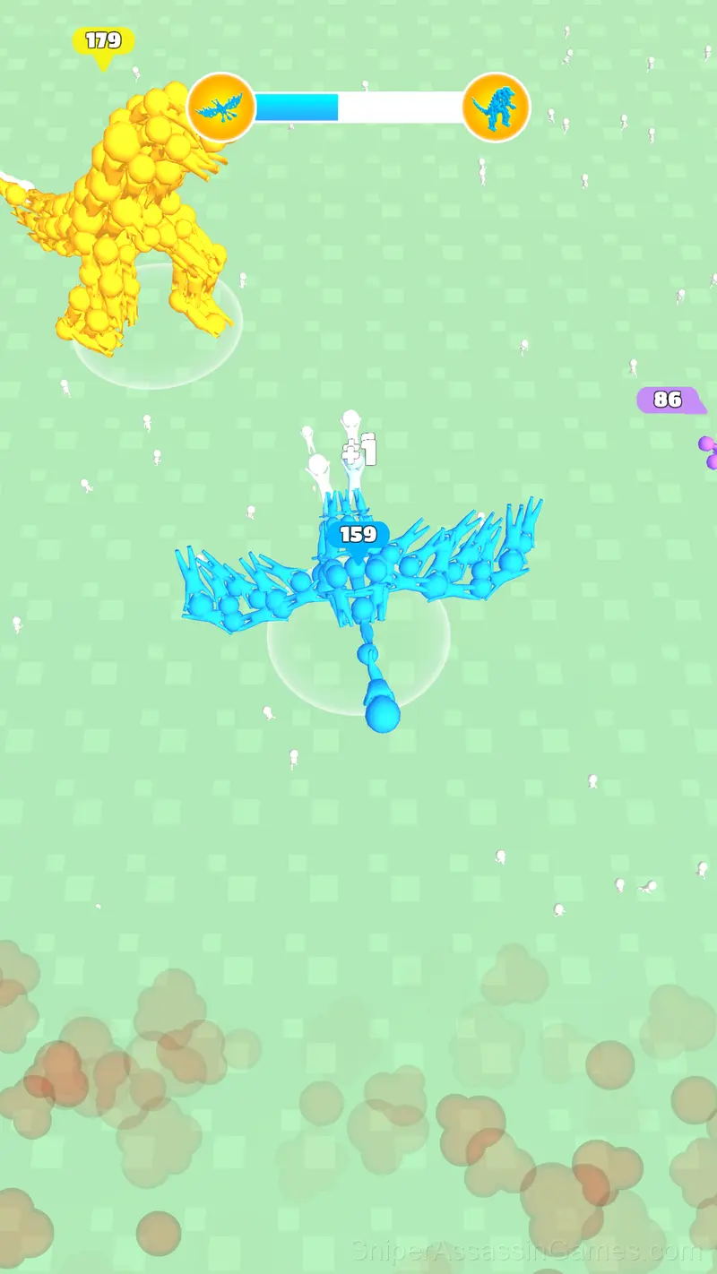 Battle of Stickman: Evolution of People.io 3D gameplay screenshot 1