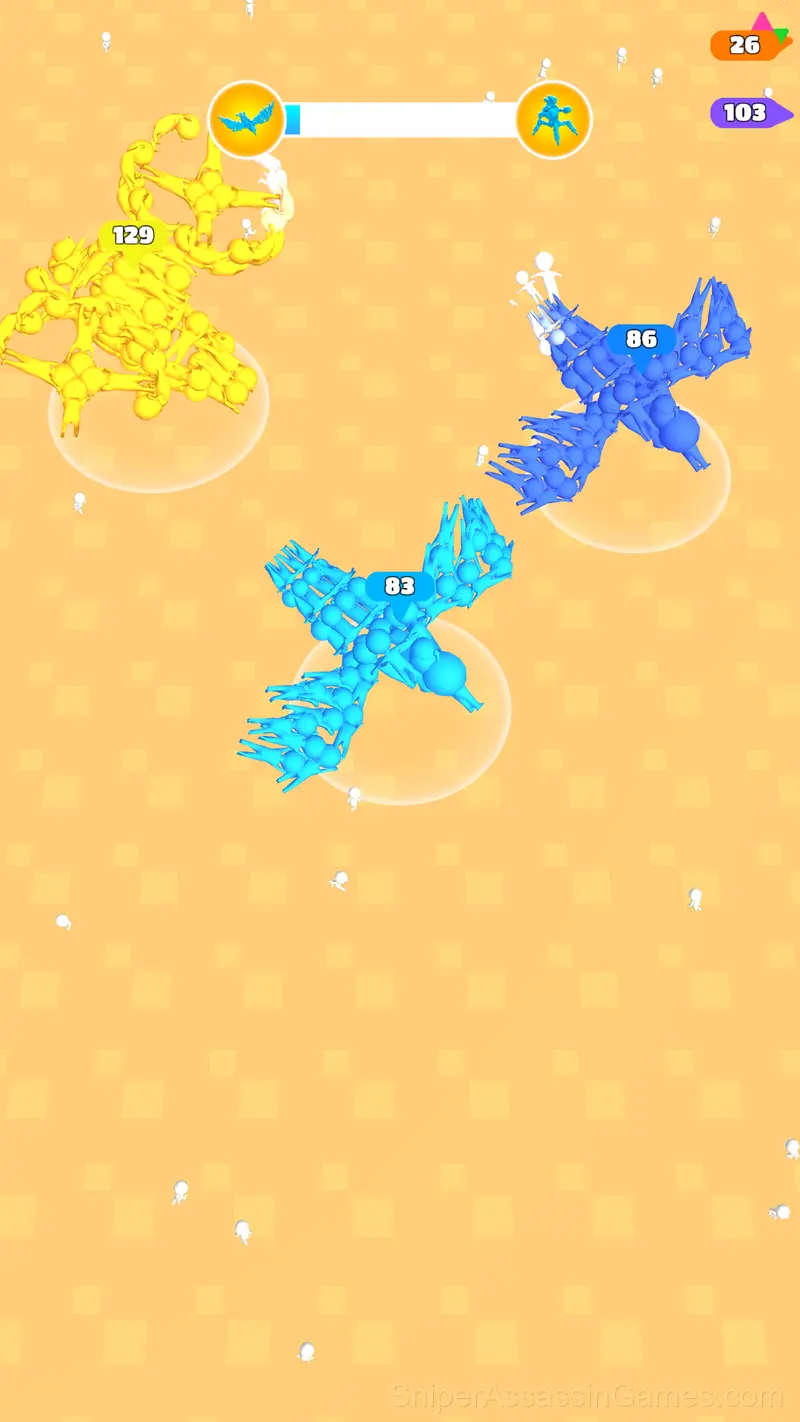 Battle of Stickman: Evolution of People.io 3D gameplay screenshot 2