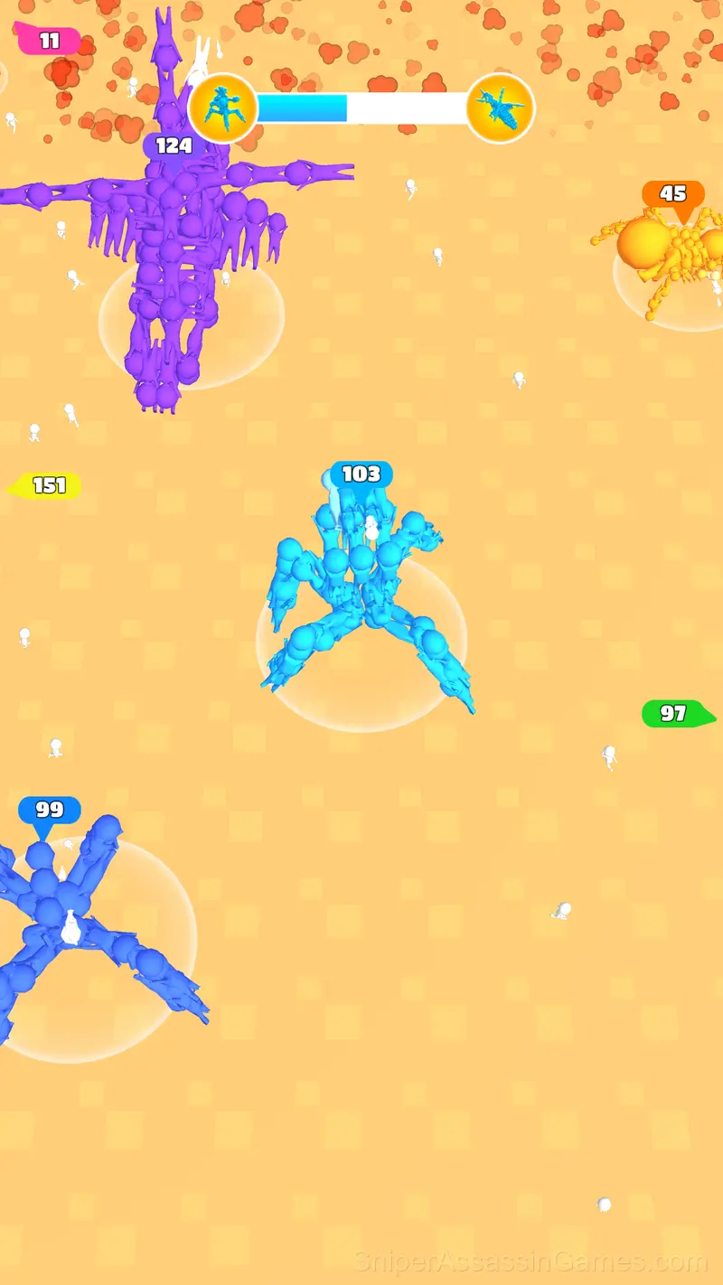 Battle of Stickman: Evolution of People.io 3D gameplay screenshot 5