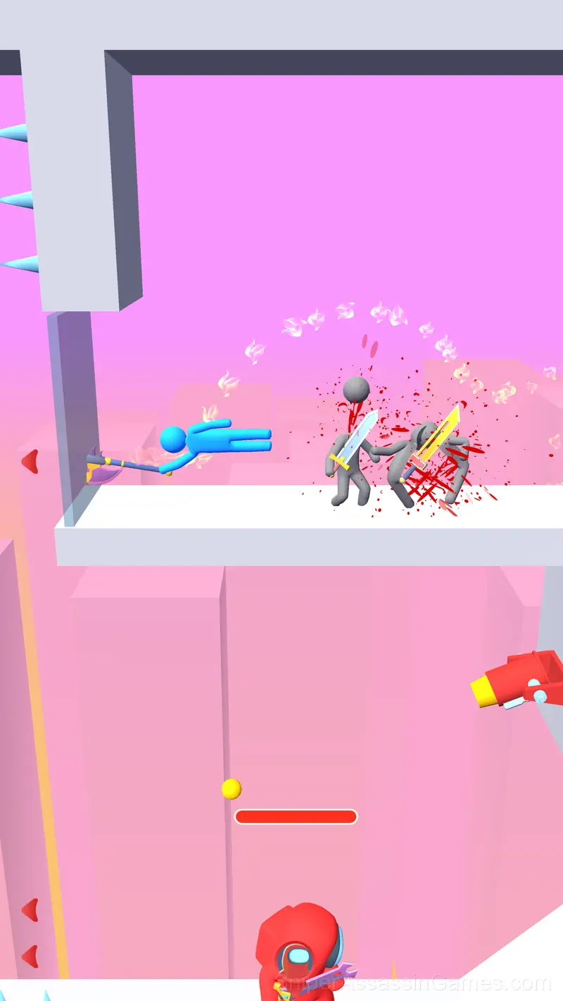 Ninja Stickmen: Knife Master 3D gameplay screenshot 4