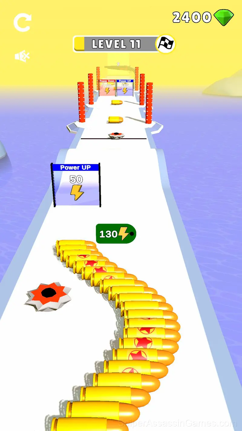 Snake of Bullets: Collect and Shoot! gameplay screenshot 1