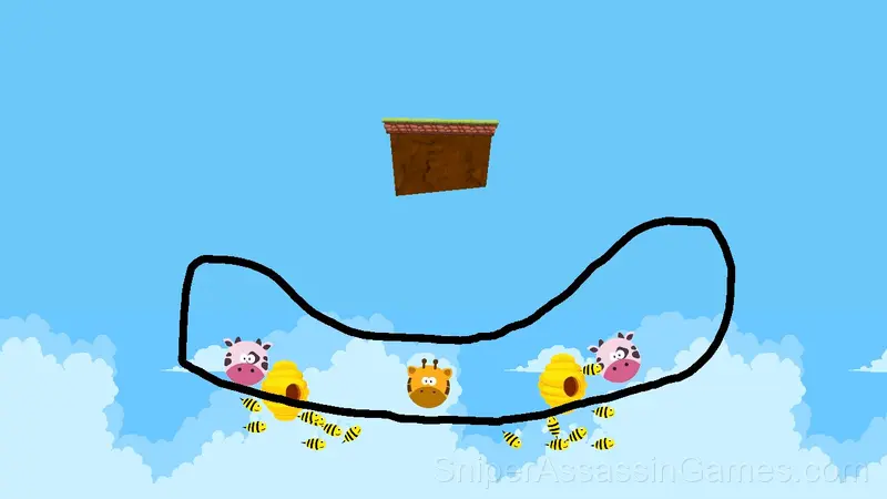 Draw the Line: Protecting Animals from Bees gameplay screenshot 1