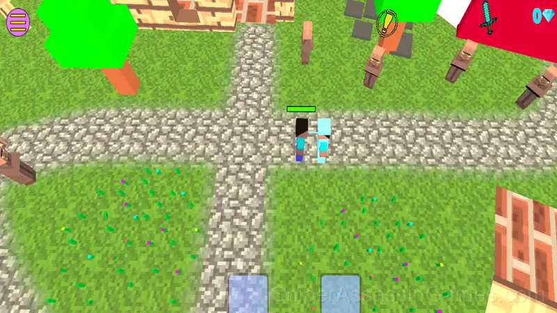 Attack on the village of noob and friends gameplay screenshot 3