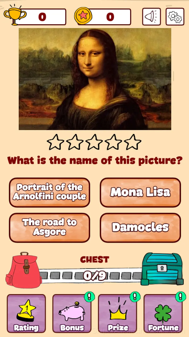 Trivia quiz: Paintings gameplay screenshot 1