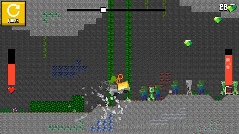 Stickman carts: roller coaster stick gameplay screenshot 3