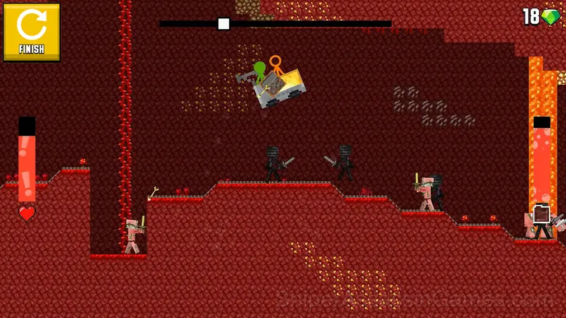 Stickman carts: roller coaster stick gameplay screenshot 6
