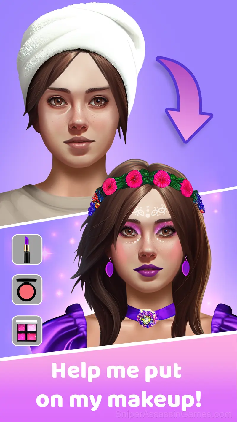 ASMR Makeup: Spa Salon Wednesday gameplay screenshot 2