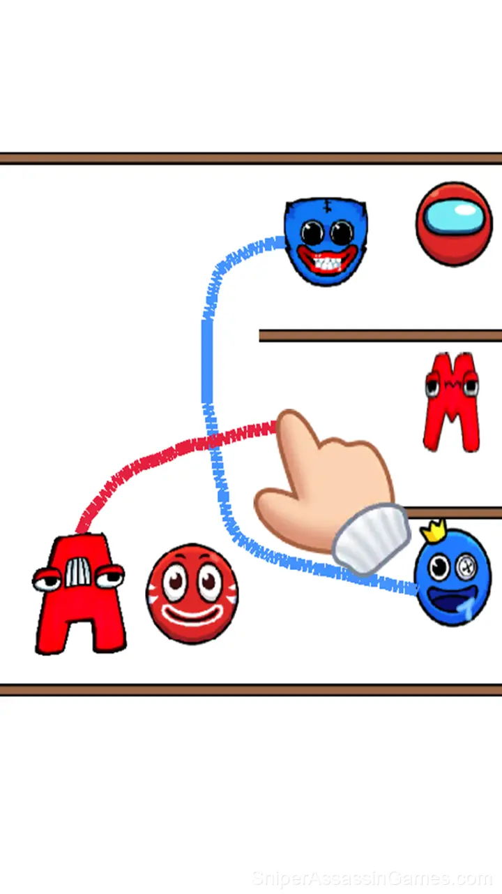 Skibidi Toilet and Huggy Draw a Path gameplay screenshot 3