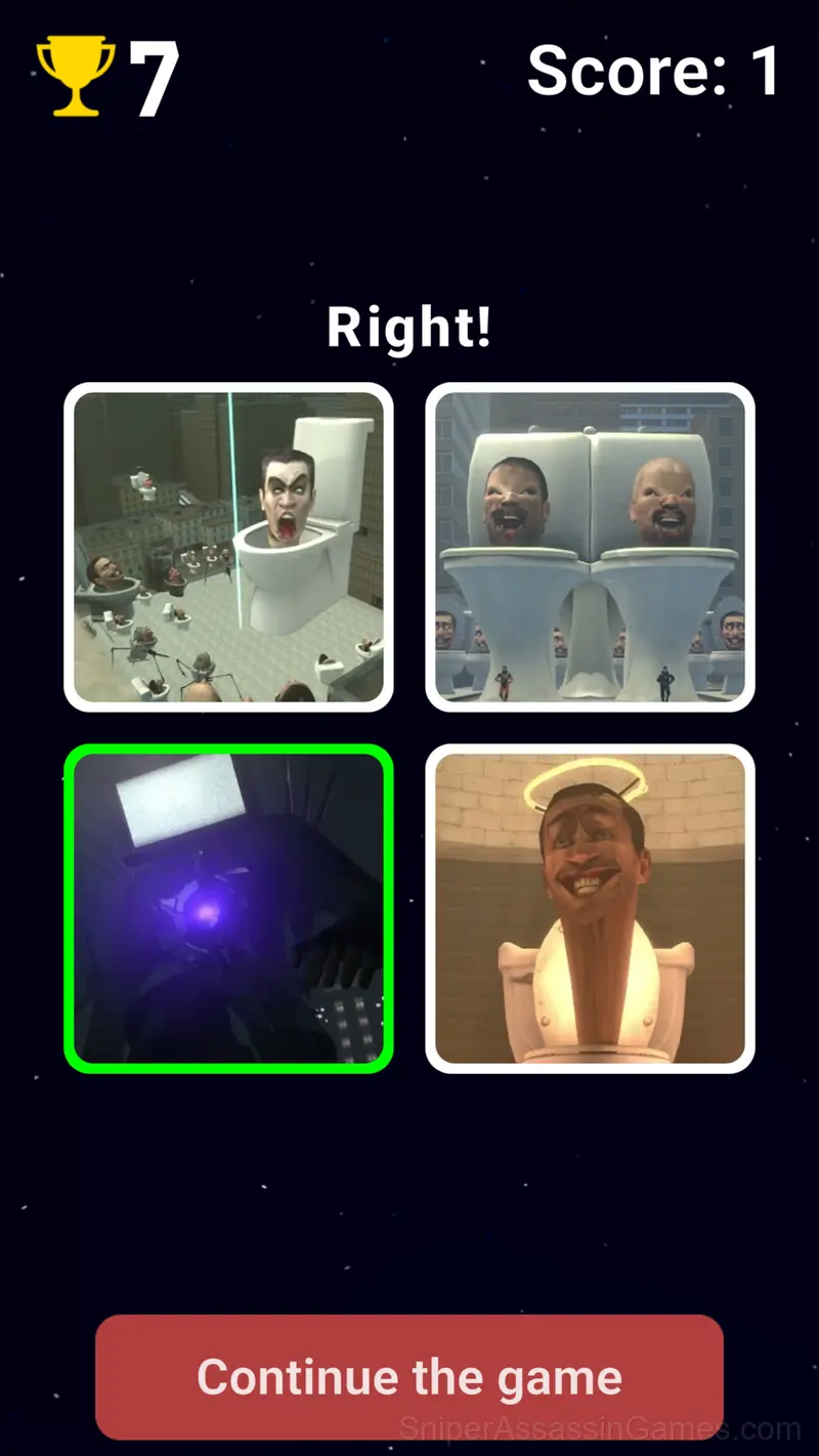 Guess Skibidi Toilet gameplay screenshot 2