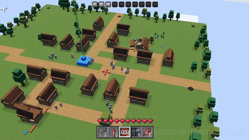 Noob saves the village gameplay screenshot 1