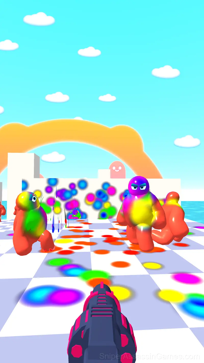 Gun and Paint: Jelly Shooter 3D gameplay screenshot 2