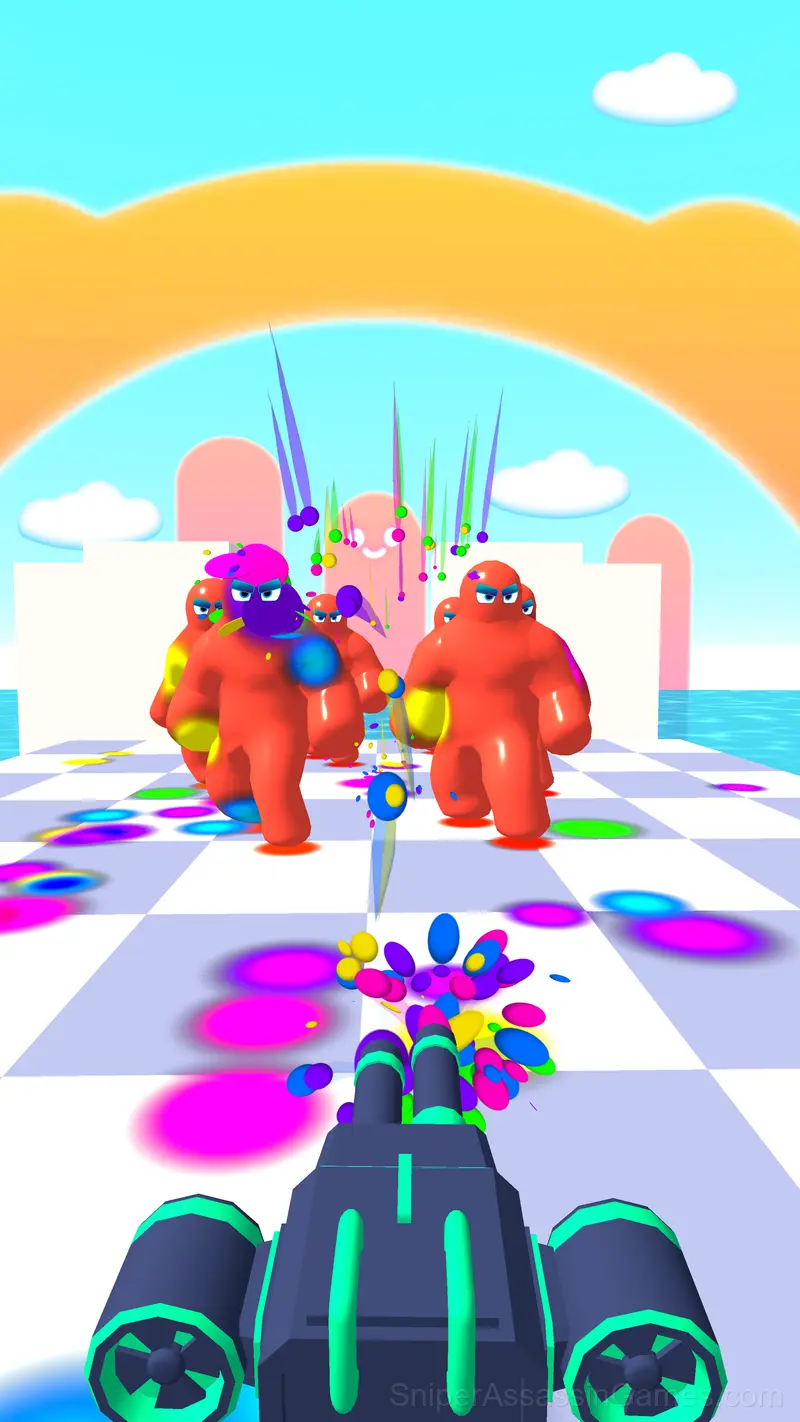 Gun and Paint: Jelly Shooter 3D gameplay screenshot 6