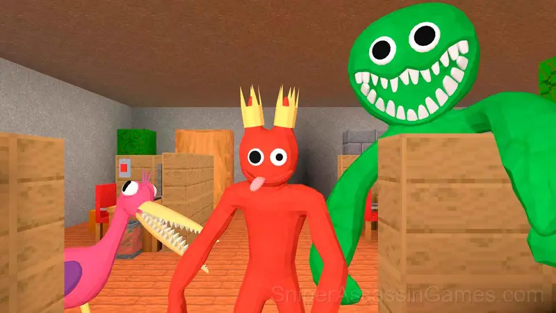 Banban Gang in the World of Blocks gameplay screenshot 1