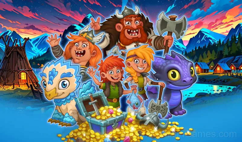 Play Vikings and Dragon Island Farm