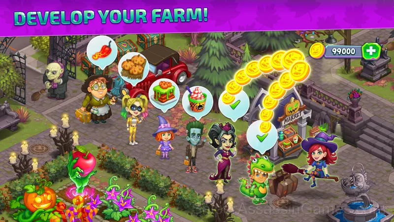 Halloween Farm: Monster Family gameplay screenshot 3