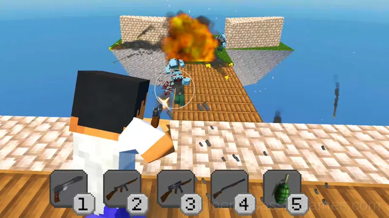 Noob Shooter Girl Defense gameplay screenshot 2