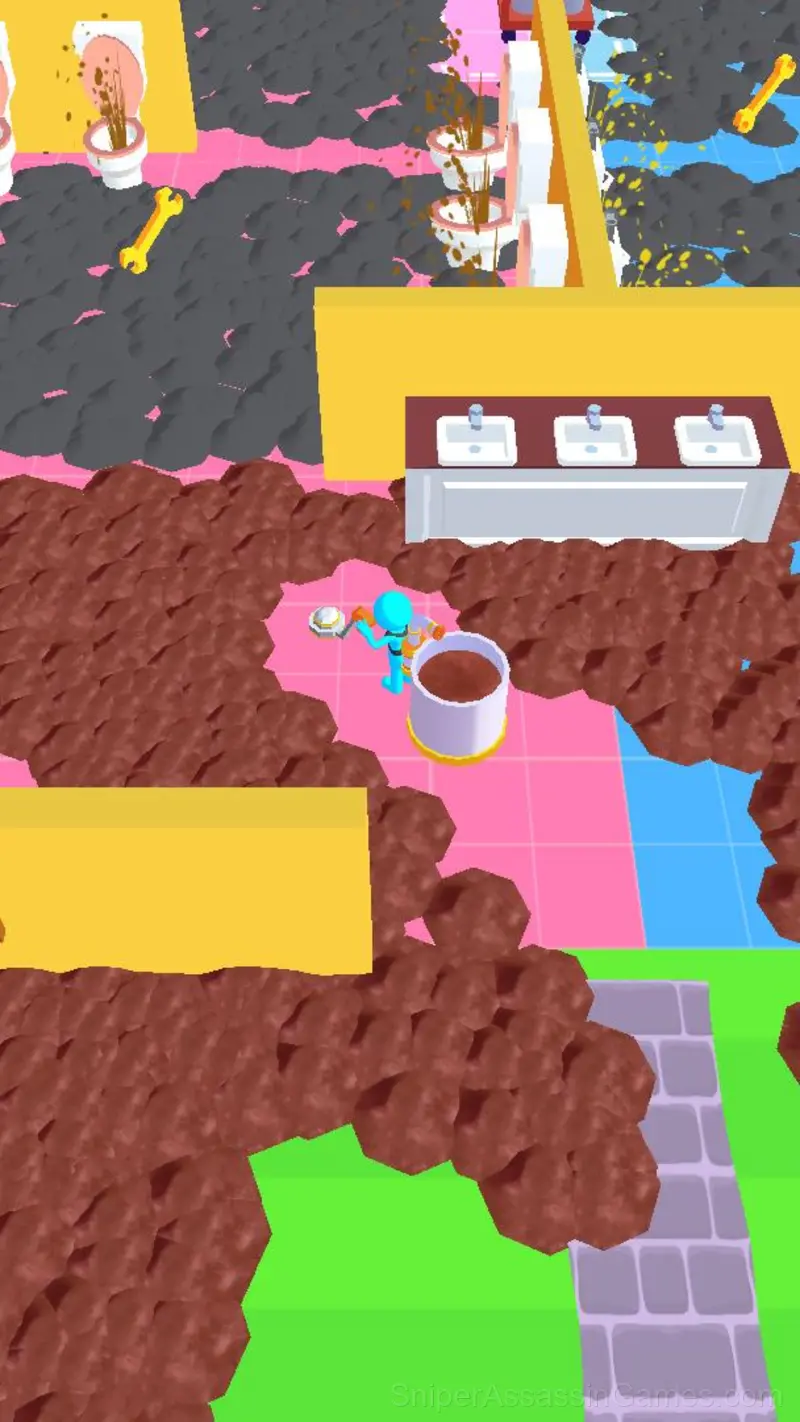 Washing Toilets gameplay screenshot 1