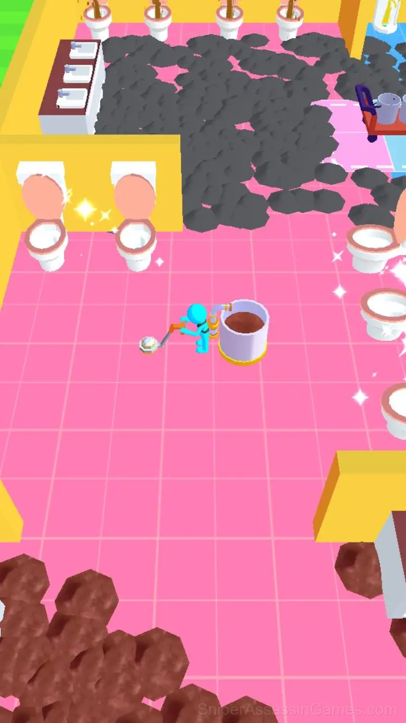 Washing Toilets gameplay screenshot 2